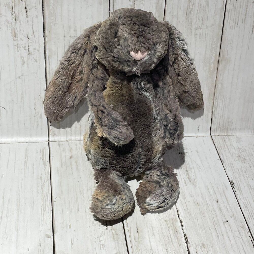 Jellycat Woodland Brown Bunny Plush Stuffed Animal Soft Toy Floppy Ears